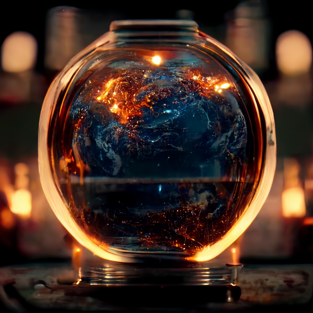Earth inside a nixie tube cinematic