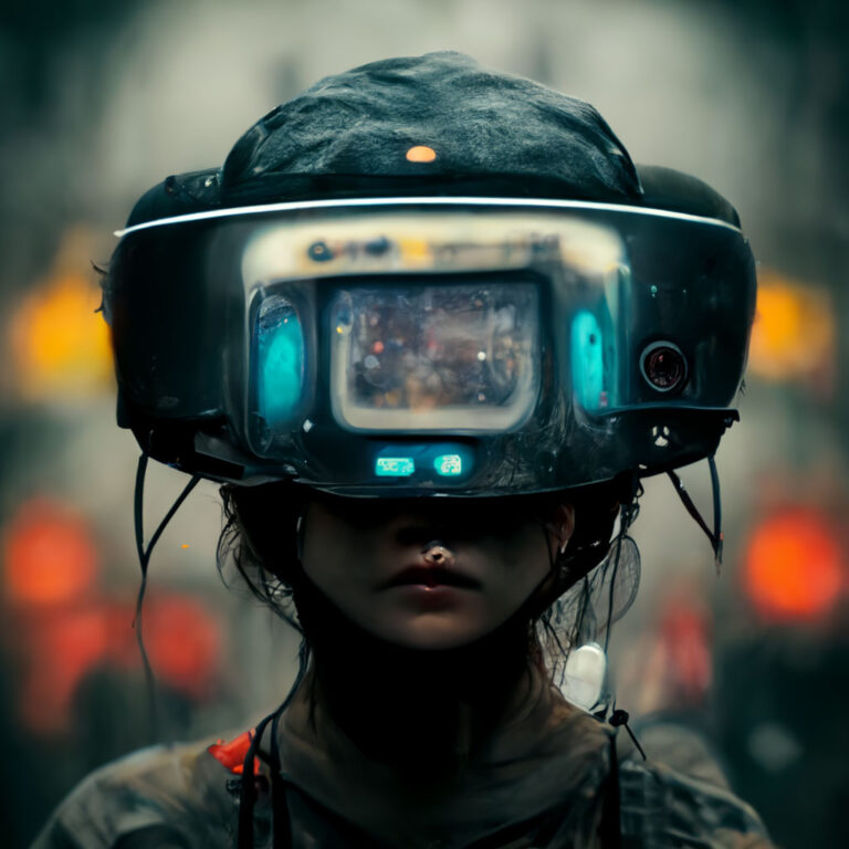 VR headgear in a world of garbage